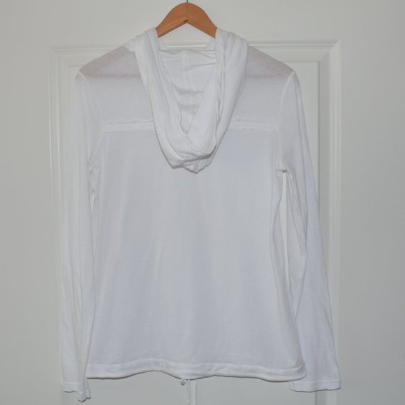 Splendid Light Cotton Hoodie Shirt in Whilte - Size M - Picture 2 of 7